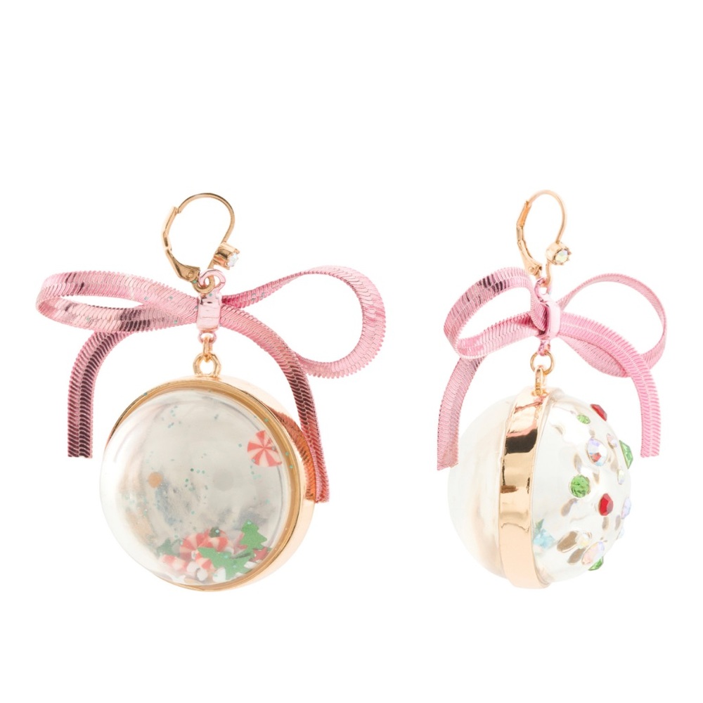 NWT Betsey Johnson Christmas Ornament Earrings